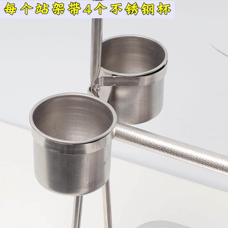 现货鹦鹉不锈钢站架大型虎皮牡y丹玄凤绣眼伯劳中小型鸟训练鸟架