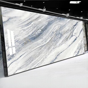 2024新款碳晶板电视背景墙现代简约大理石纹集成墙板卧室扣板