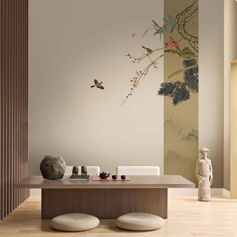 新中式宋氏美学墙板水墨山水扣板客厅沙发电视背景墙卧室8D护墙板,基础建材,集成板,淘宝优惠券,粉丝福利购,淘宝优惠卷