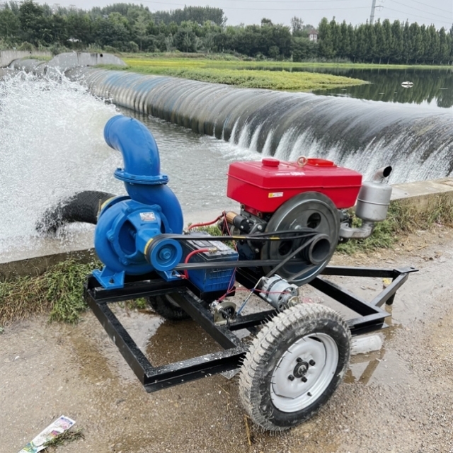 议价全新8寸柴油抽水泵 拖拉机传动轴喷灌泵 电动拖车款离心泵