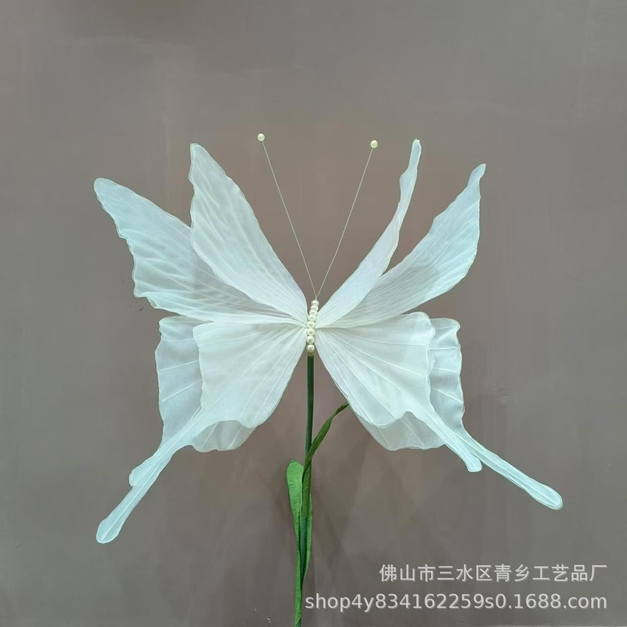 染色蝴蝶纸艺成品橱窗美陈拍摄婚庆婚礼舞台布置摄影道具仿真纸花