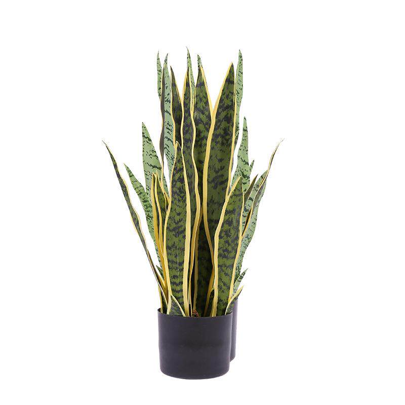 厂家直供北欧简约风格仿真植物虎皮兰橱窗装饰摆件仿真绿植盆栽