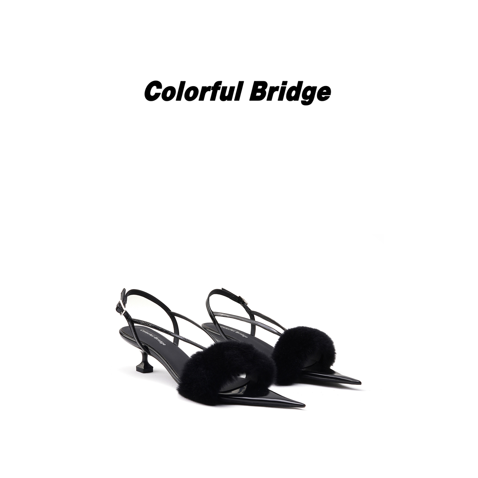 女士猫跟凉鞋ColorfulBridge
