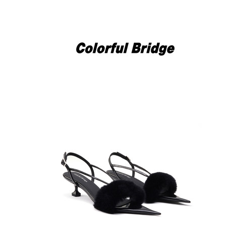 女士猫跟凉鞋ColorfulBridge
