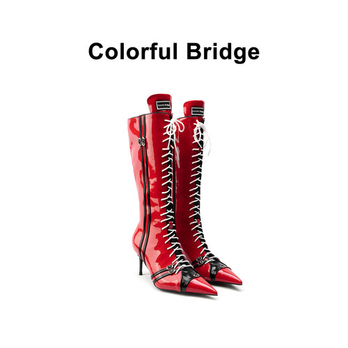 骑士靴细跟ColorfulBridge