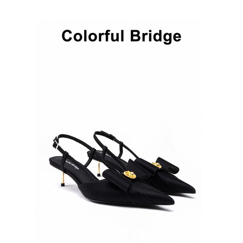 Colorful Bridge丨Miffy小姐兔子金币尖头蝴蝶结女士细跟凉鞋