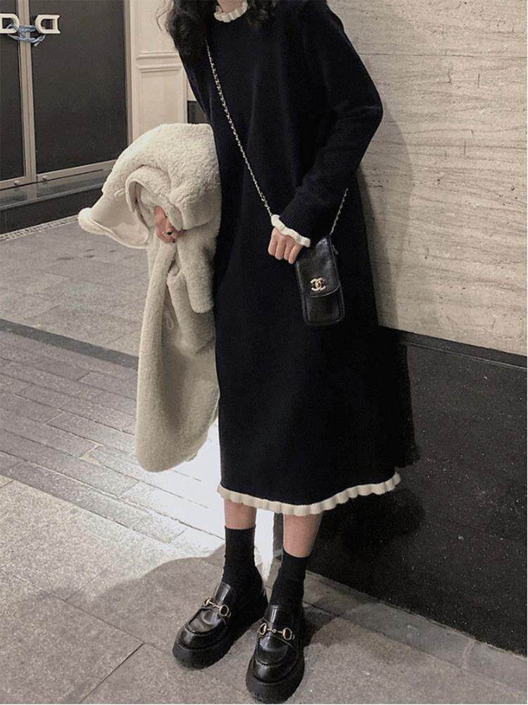 品牌捡漏专柜撤货尾款上衣女装内搭打底毛衣针织连衣裙小个子长裙