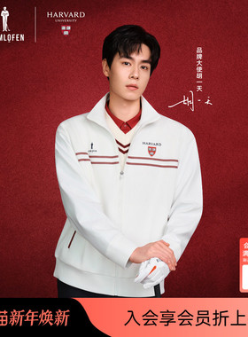 【胡一天同款】比音勒芬高尔夫2025秋新男哈佛联名高弹长袖Polo衫