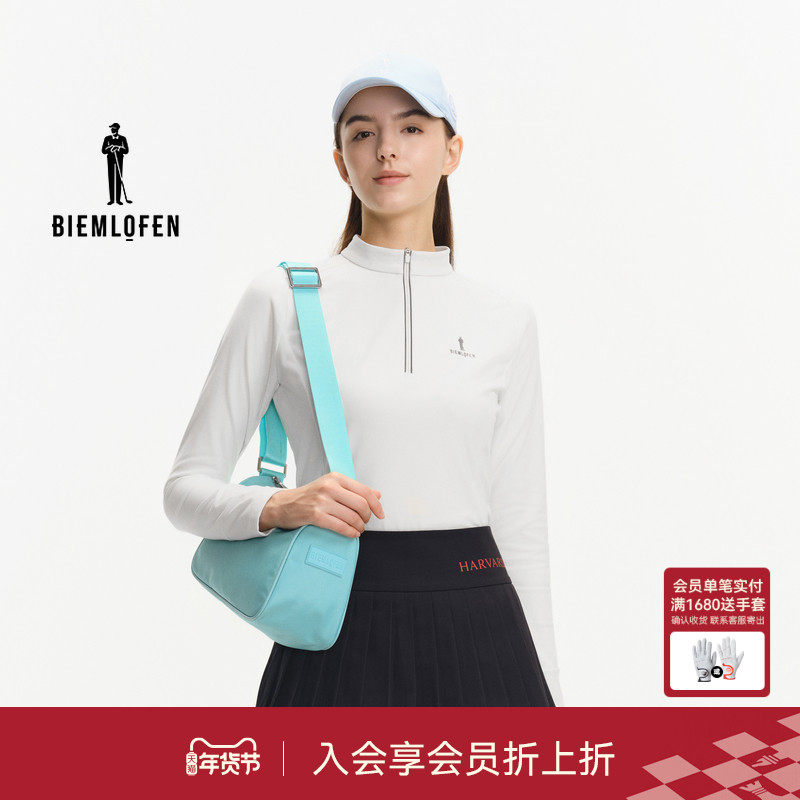 【意大利科技双面绒】比音勒芬高尔夫2025秋新女时尚立领长袖T恤,运动/瑜伽/健身/球迷用品,高尔夫上装,淘宝优惠券,粉丝福利购,淘宝优惠卷