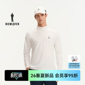 新男排汗速干半拉链长袖 比音勒芬高尔夫2026春季 T恤 防晒抗UV