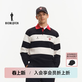 POLO领长袖 比音勒芬高尔夫2025秋新男撞色时尚 针织衫 哈佛联名