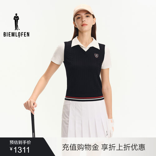 【伊力特】比音勒芬高尔夫2026春夏新品女运动休闲短袖针织polo衫