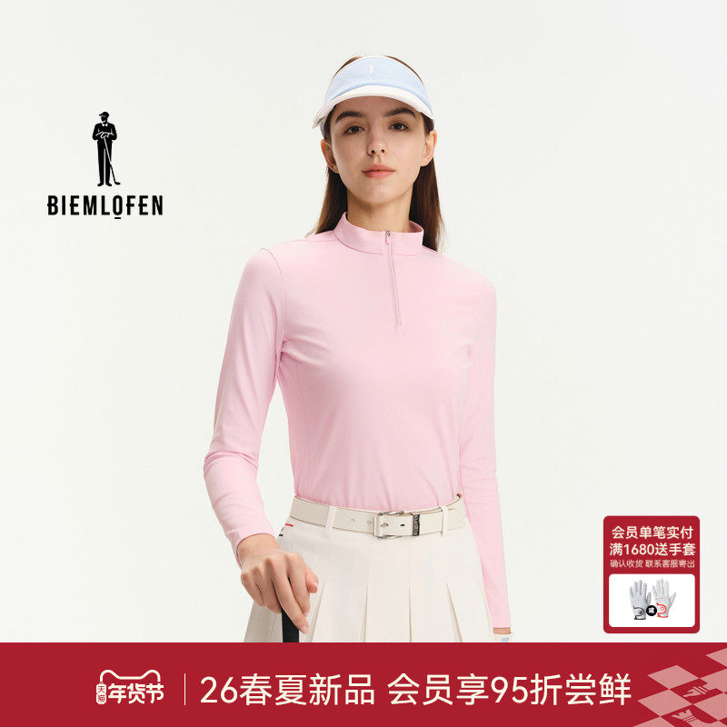 【韩国功能面料】比音勒芬高尔夫2026春季新品女运动休闲长袖T恤,运动服/休闲服装,运动T恤,淘宝优惠券,粉丝福利购,淘宝优惠卷