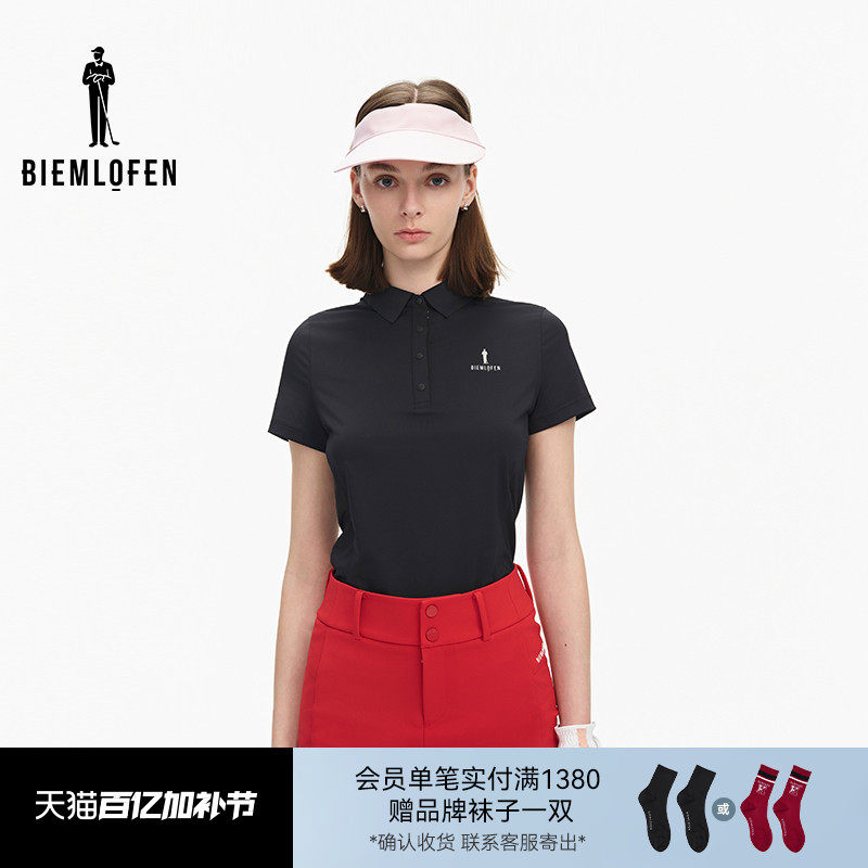 【高密功能面料】比音勒芬高尔夫春女运动休闲弹力舒适短袖POLO衫