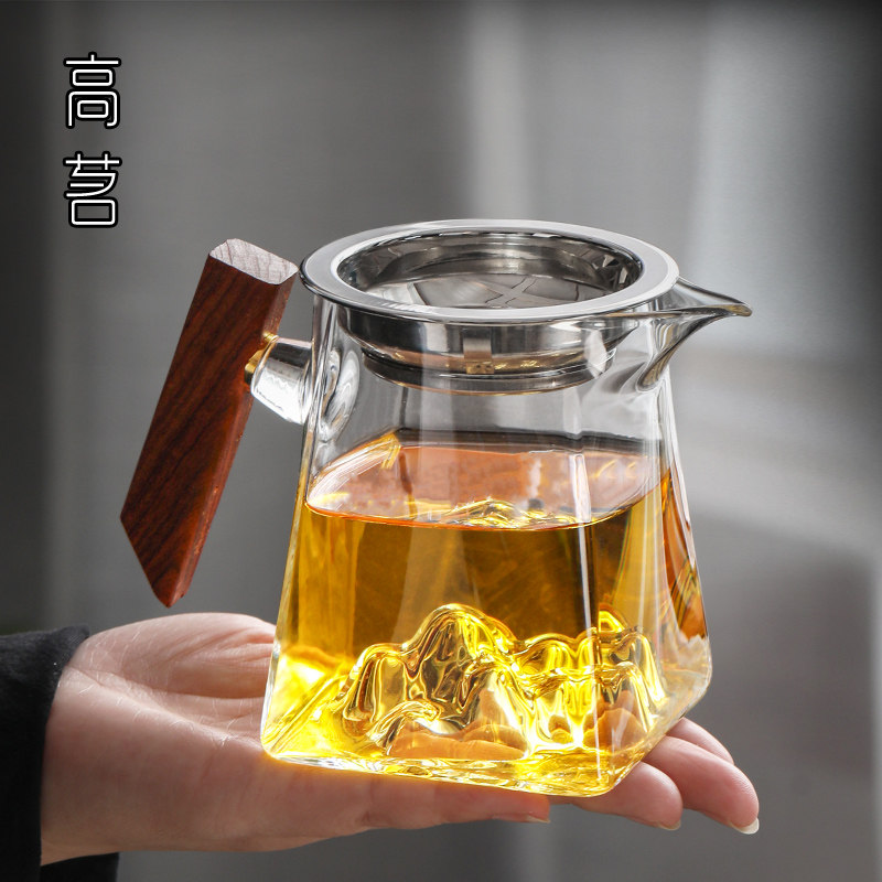 高茗小青柑专用泡茶壶公道杯茶滤网一体冲泡器玻璃泡茶具茶漏高档