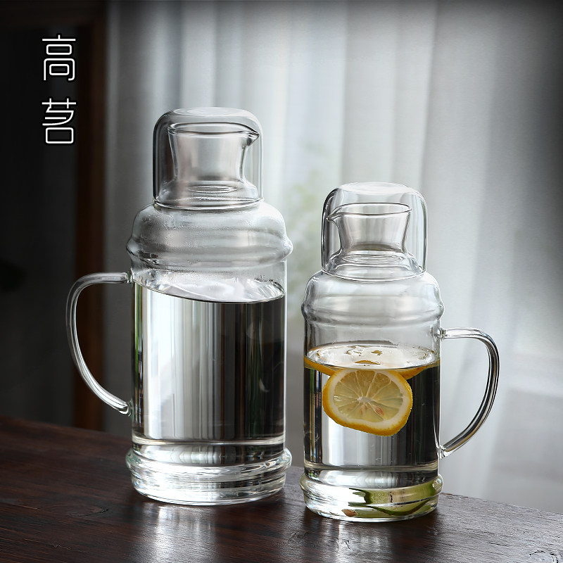 高茗凉茶壶冷泡壶冰水壶冷水壶玻璃耐高温玻璃水壶大容量冷水壶