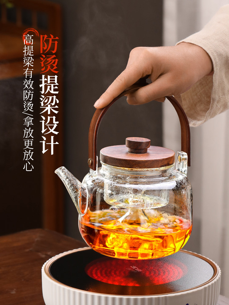 围炉茶具,玻璃茶壶,陶瓷电炉,水壶,专用蒸茶壶,耐高温