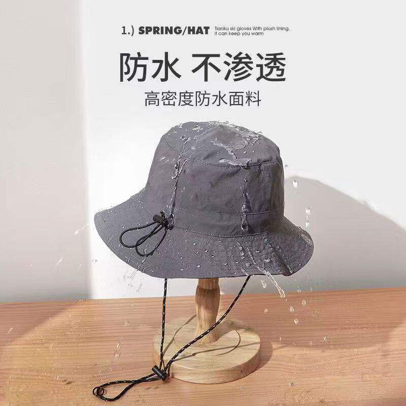 可折叠收纳速干防风登山薄款帽子男女夏季户外遮阳帽防晒渔夫帽