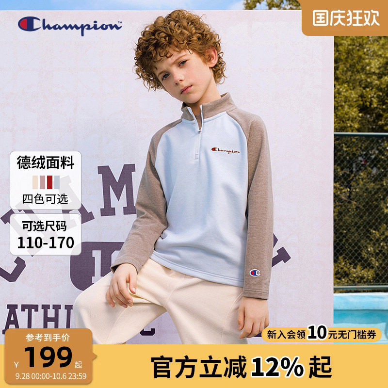 Champion冠军山系半拉链长袖T恤图片