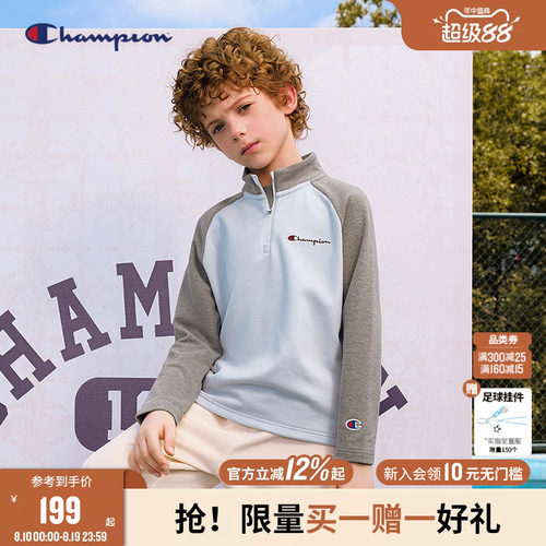 Champion冠军山系半拉链长袖T恤