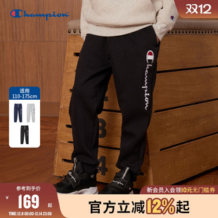 Champion男女童25秋冬刺绣百搭休闲卫裤