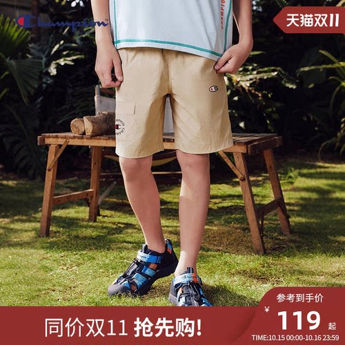 Champion冠军儿童工装五分短裤