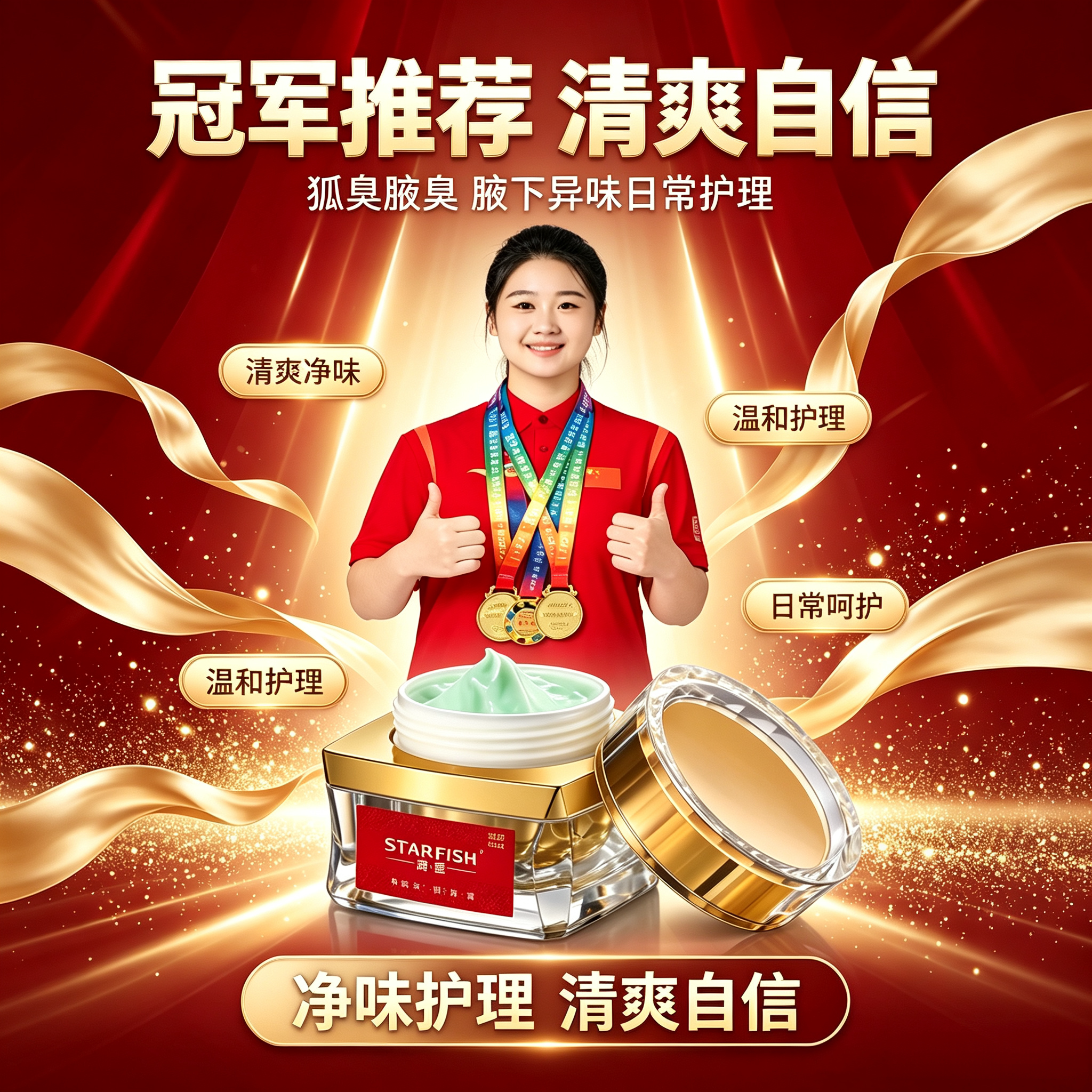 海星怡瓶净抑菌膏狐臭腋下去异味