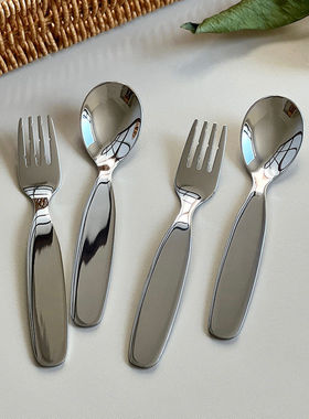 304不锈钢勺子可爱儿童吃饭勺家用调羹辅食餐具喂养勺子