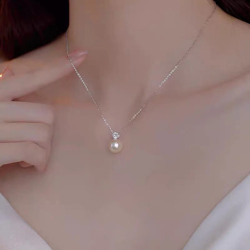 新款S925银圆珠项链新款轻奢小众