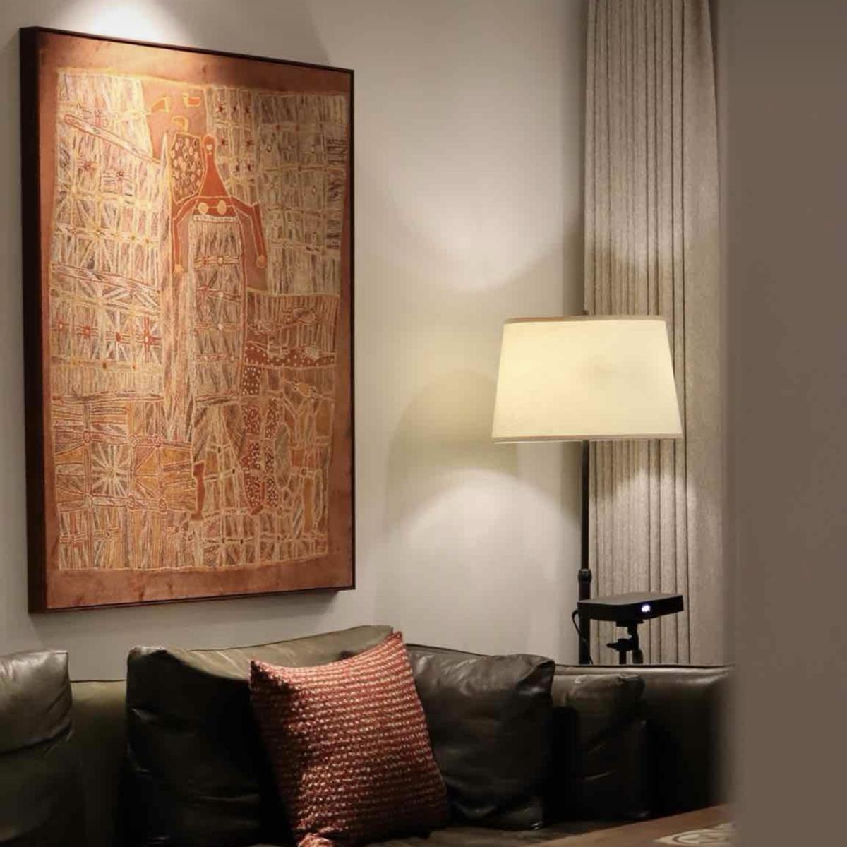 澳大利亚小众艺术家原始画树皮画复古装饰客厅玄关画小众艺术挂画