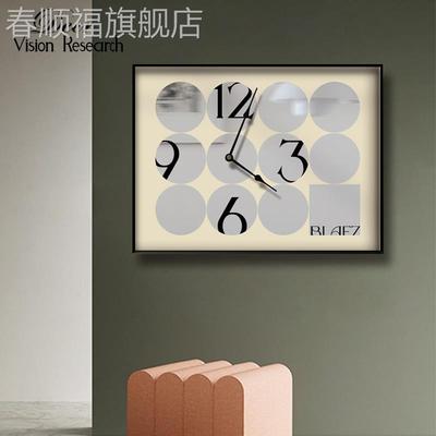 极简ins风镜子电表箱装饰画挂钟可翻盖壁画配电箱电闸箱遮挡挂画