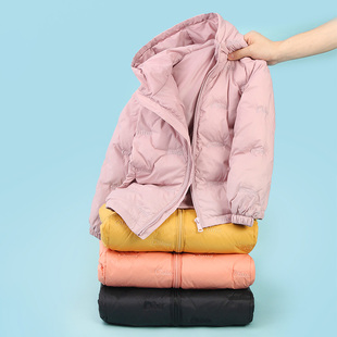 儿童轻薄羽绒服男童2023新款秋冬短款中大童童装冬装羽绒外套女童