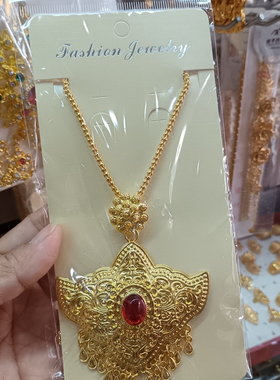 云南泰国项链耳环套装傣族复古高颜值网红饰品