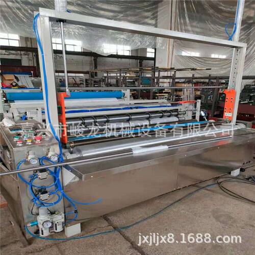 JL-F1800型气动分切复卷机，无纺布大卷分切小卷打线点断复卷设备