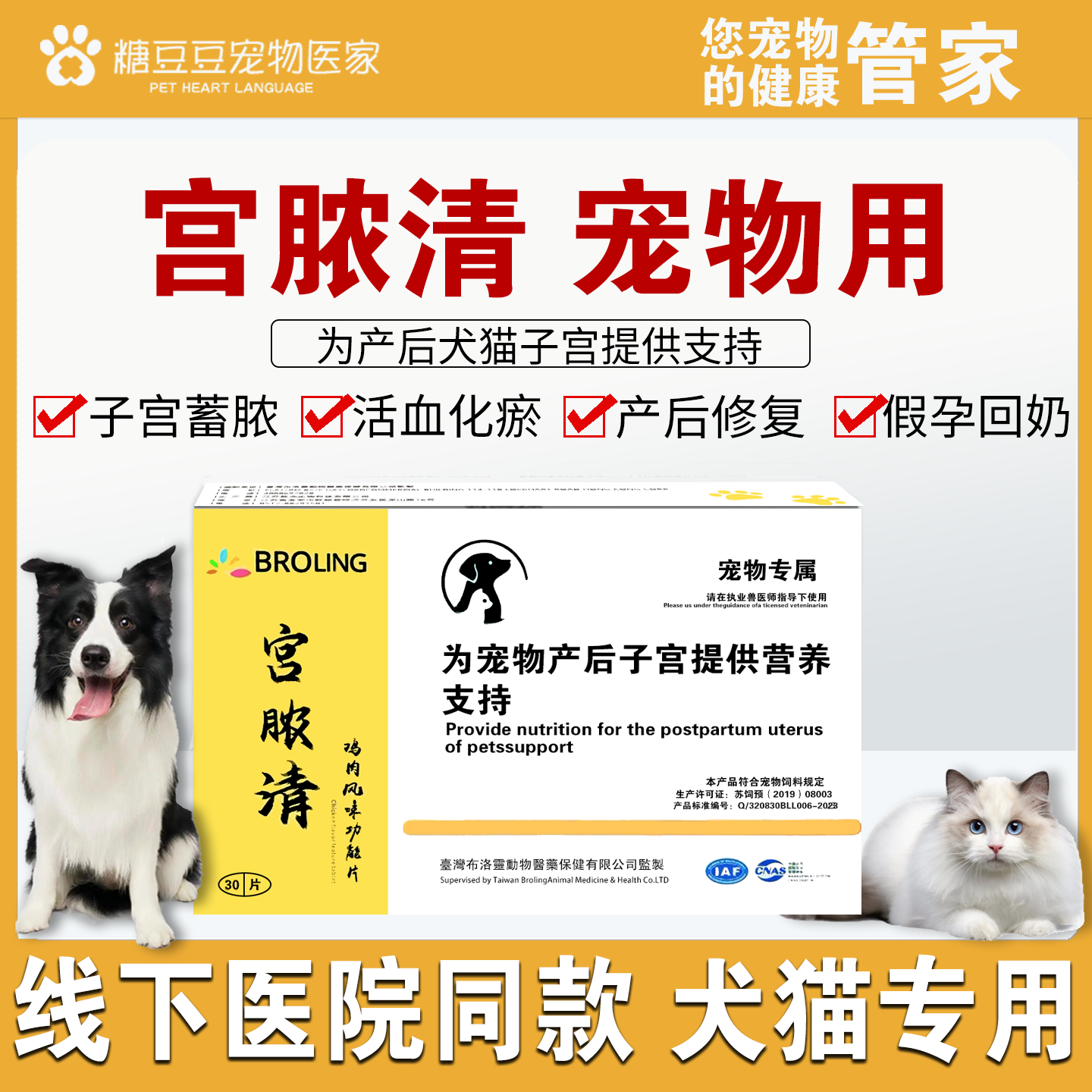 宫脓净宠物狗狗猫咪子宫蓄脓积液