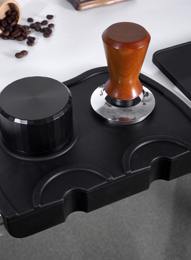 咖啡吧台转角防滑垫硅胶压粉垫咖啡机手柄胶垫压粉座填压器压粉底