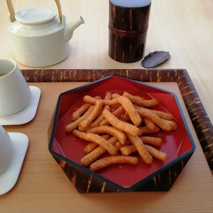 日本进口桦细工山樱六边钻石木托盘日式小食盘零食水果下午茶盘子