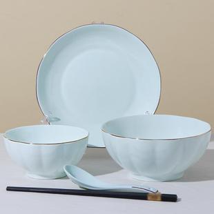 2024新款 碗碟套装 家用一人食餐具陶瓷盘子碗组合创意轻奢网红碗盘