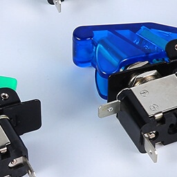 2025新款LED灯控汽车改装摇臂开关12V高亮旋钮开关装饰配件