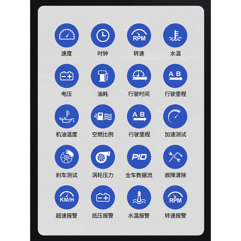 改装车表显示器转速表涡轮速温水温表表油通用汽车OBD仪表多功能