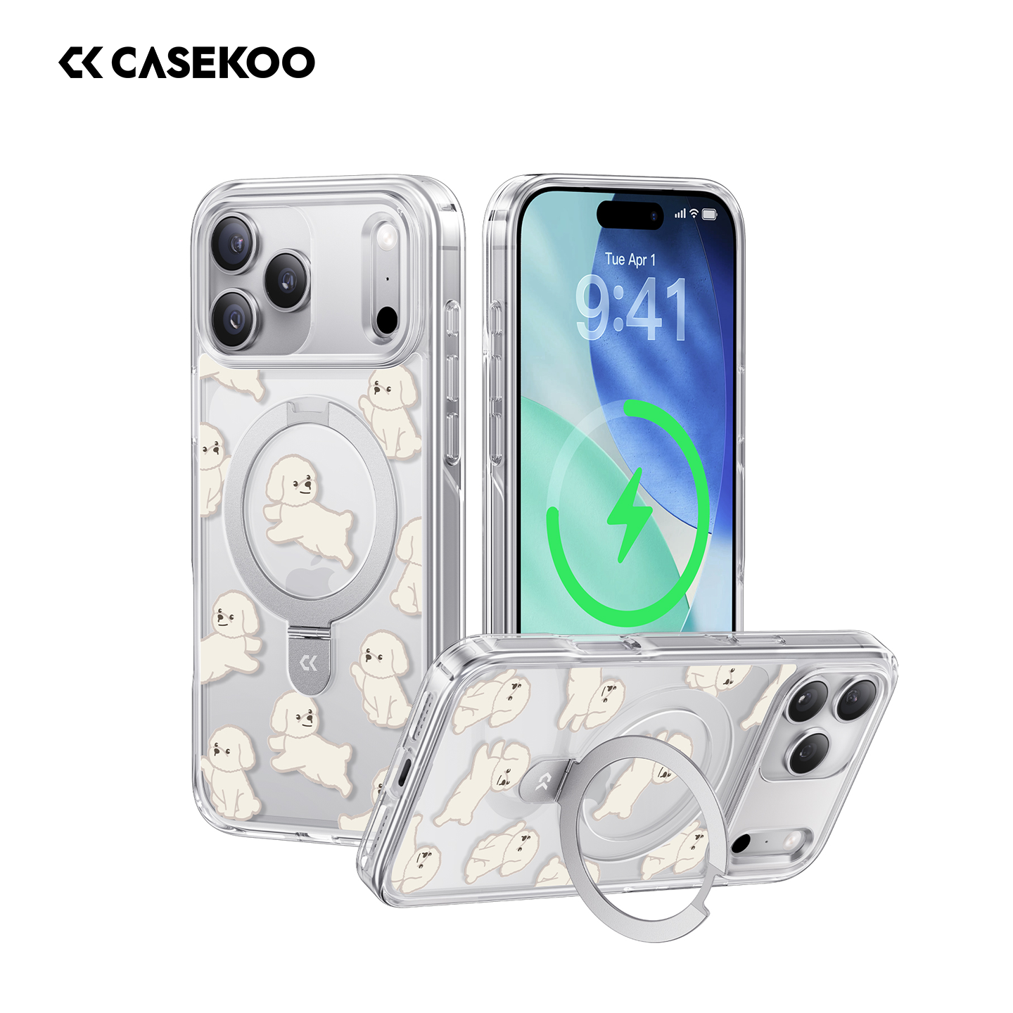 CK适用苹果16PM魔立圈支点壳比熊