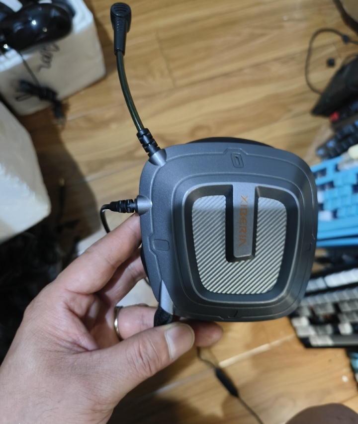 西伯利亚S300U后挂式游戏耳机USB7.1声道电脑耳机挂耳式电竞耳机