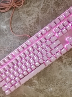 达尔优牧马人ck533机械键盘红外插拔光轴有线防水电竞网吧专用女