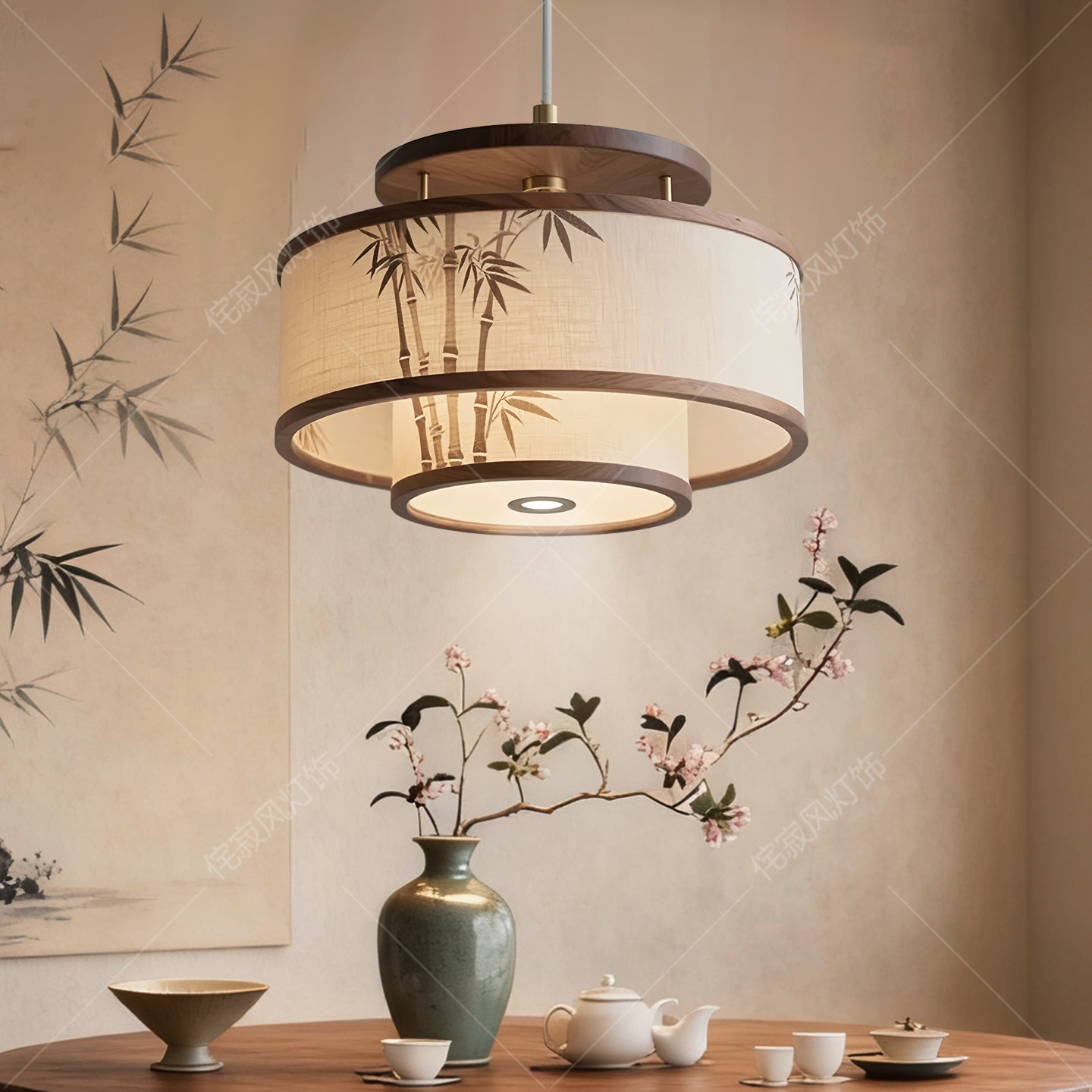 宋氏美学包厢吊灯中式餐厅包间火锅店中古酒店饭店带射灯吧台灯具