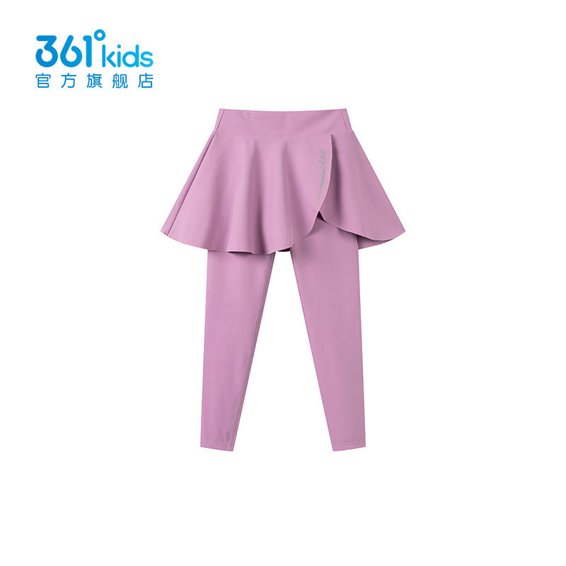 【商场同款】361度女童运动裤2026秋季新品百搭修身假两件打底裤