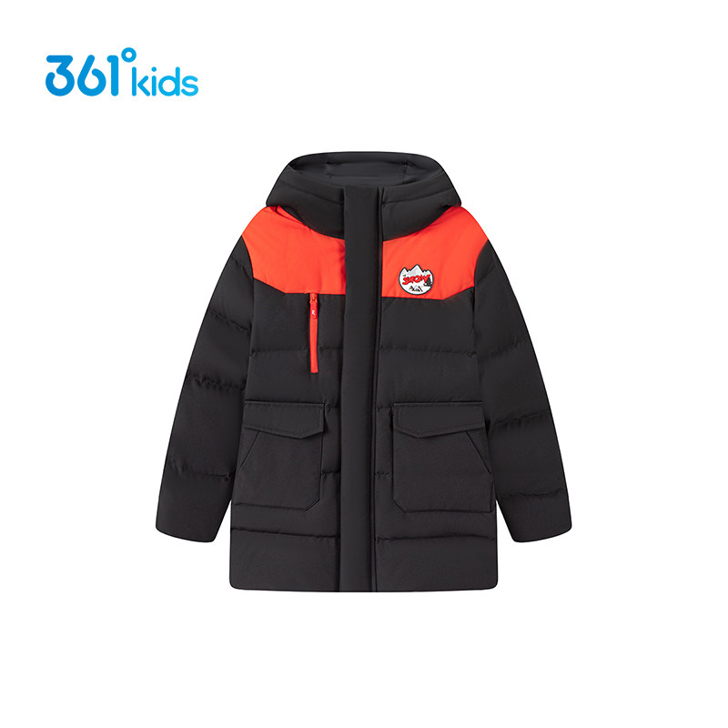 【商场同款】361童装男童中长羽绒服2026冬季新款中小童保暖外套