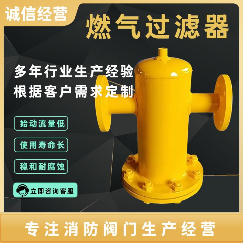 定制碳钢燃气过滤器管道天然气过滤器气体除污器筒型燃气过滤器