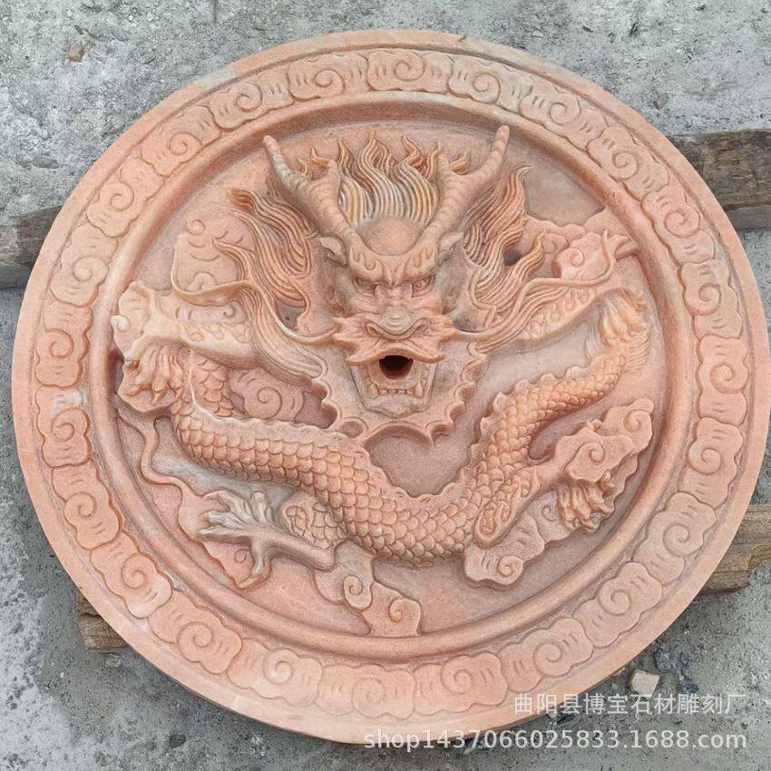 定制大理石石雕龙汉白玉浮雕壁画庭院影壁墙屏风古代人物雕刻地雕