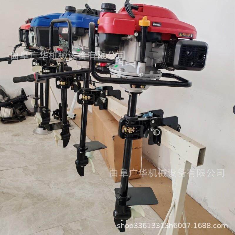 观光船竹筏推进器 196cc竹筏船用挂桨机 柴油带档位立式船外机