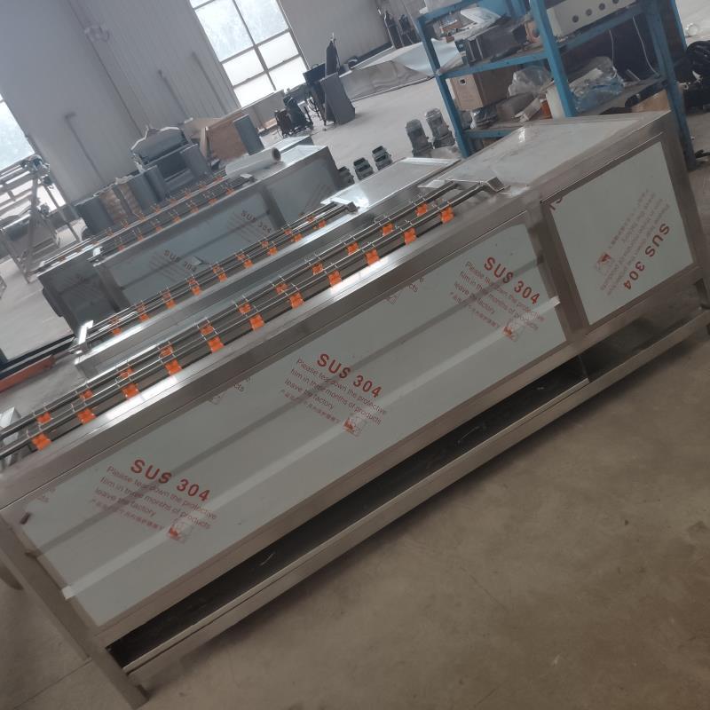 何首乌毛辊去皮喷淋清洗机  板蓝根清洗设备 蔬菜去皮清洗一体机